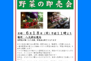 6月18日(日)「野菜の即売会」ご案内